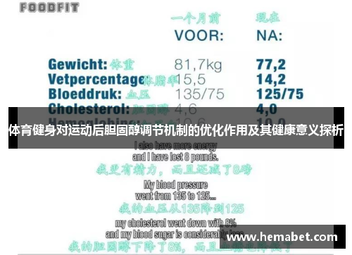 体育健身对运动后胆固醇调节机制的优化作用及其健康意义探析